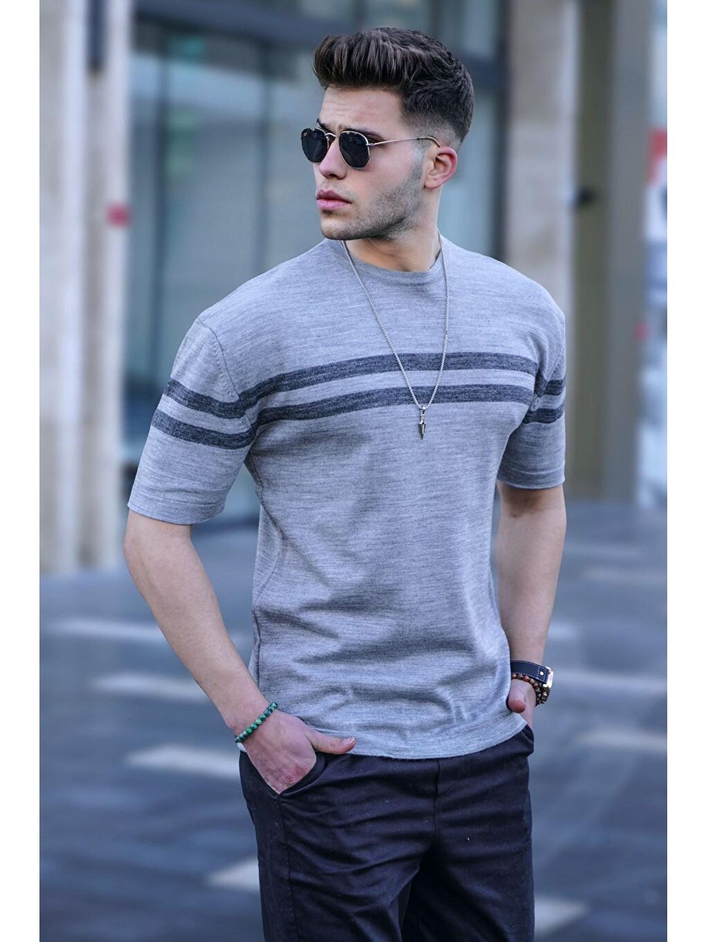 Erkek Gri Tişört 5682