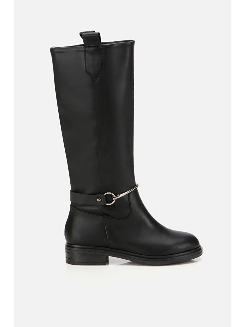 Kadın Siyah Zincir Detaylı Çizme