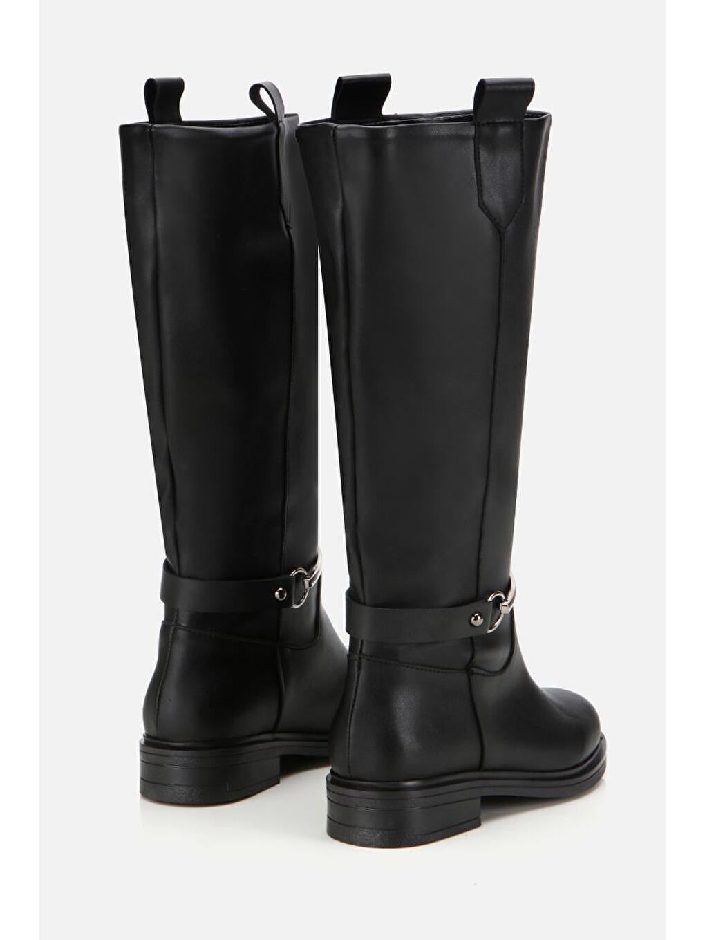 Kadın Siyah Zincir Detaylı Çizme-2