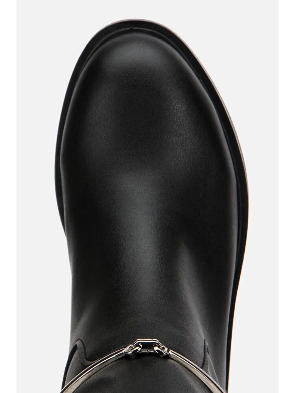 Kadın Siyah Zincir Detaylı Çizme-5