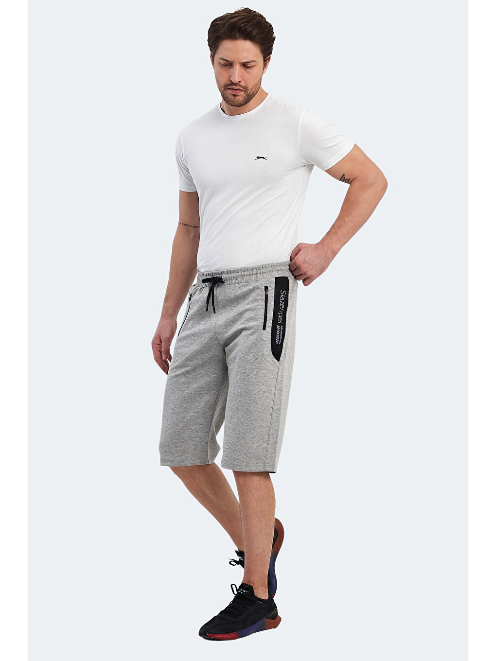 NEACEL Erkek Cepli Kapri Gri Şort-6