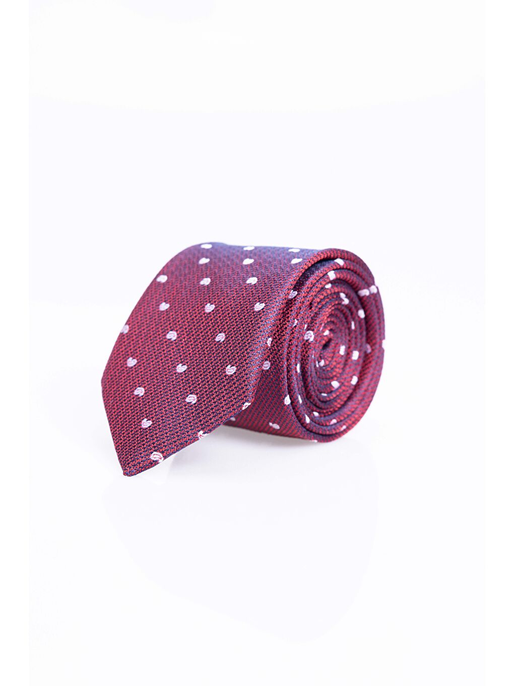 Klasik Cep Mendilli Desenli Kırmızı Kravat-1