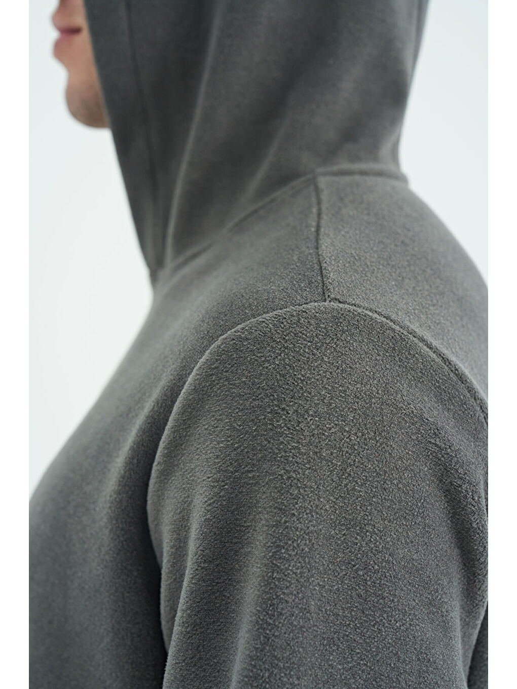 Hern Koyu Gri  Polar Erkek Hoodie - 88301-2