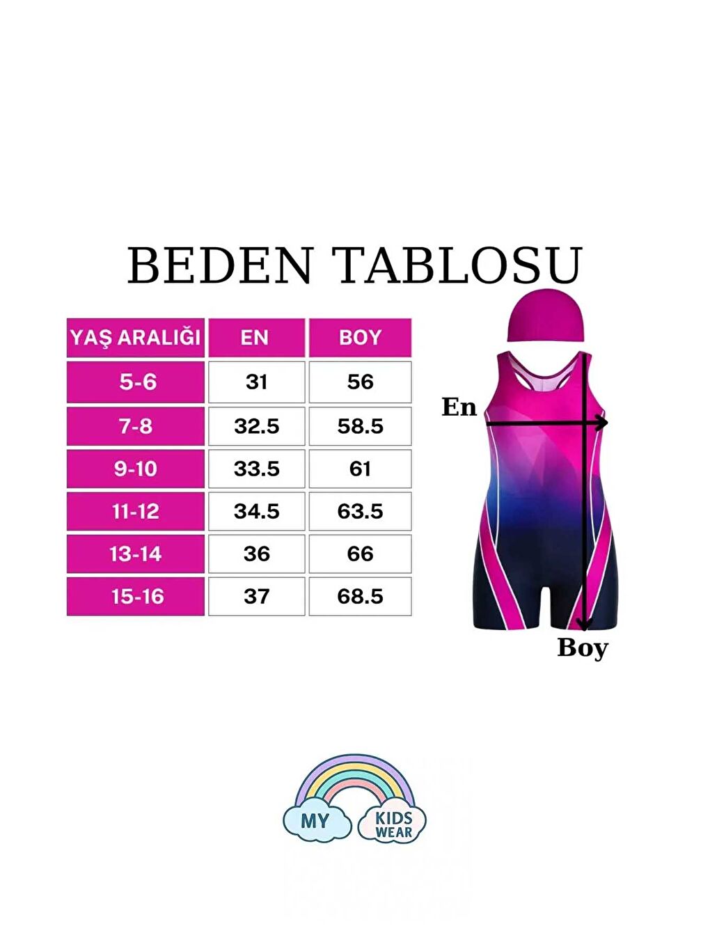 Lila Yüzücü Şortlu Kız Çocuk Mayo ( Boneli )-1