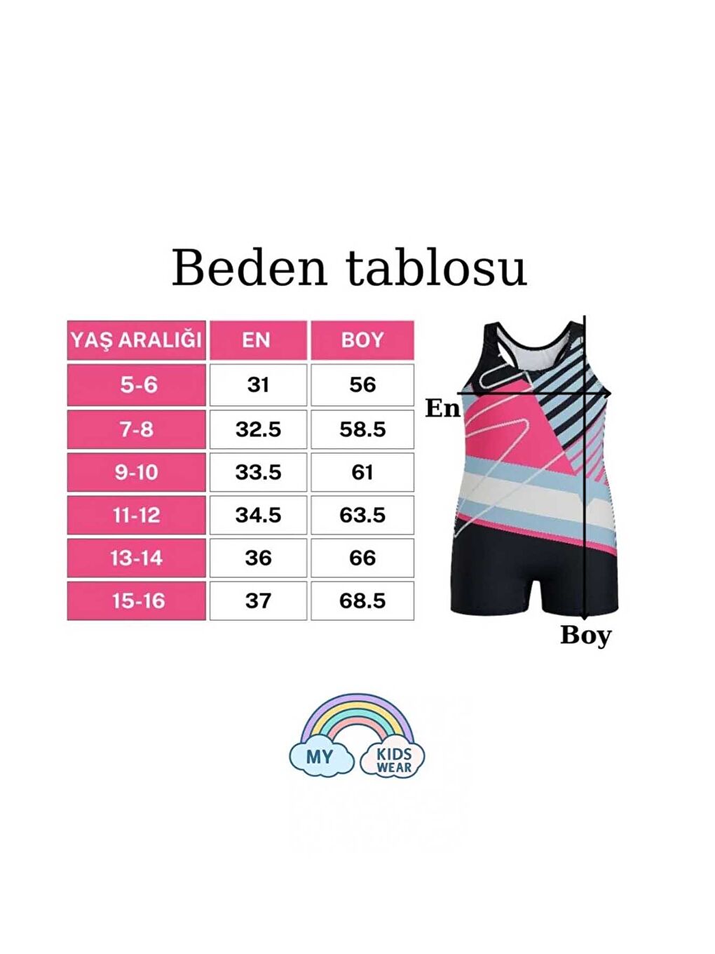 Siyah Yüzücü Şortlu Kız Çocuk Mayo ( Boneli )-1