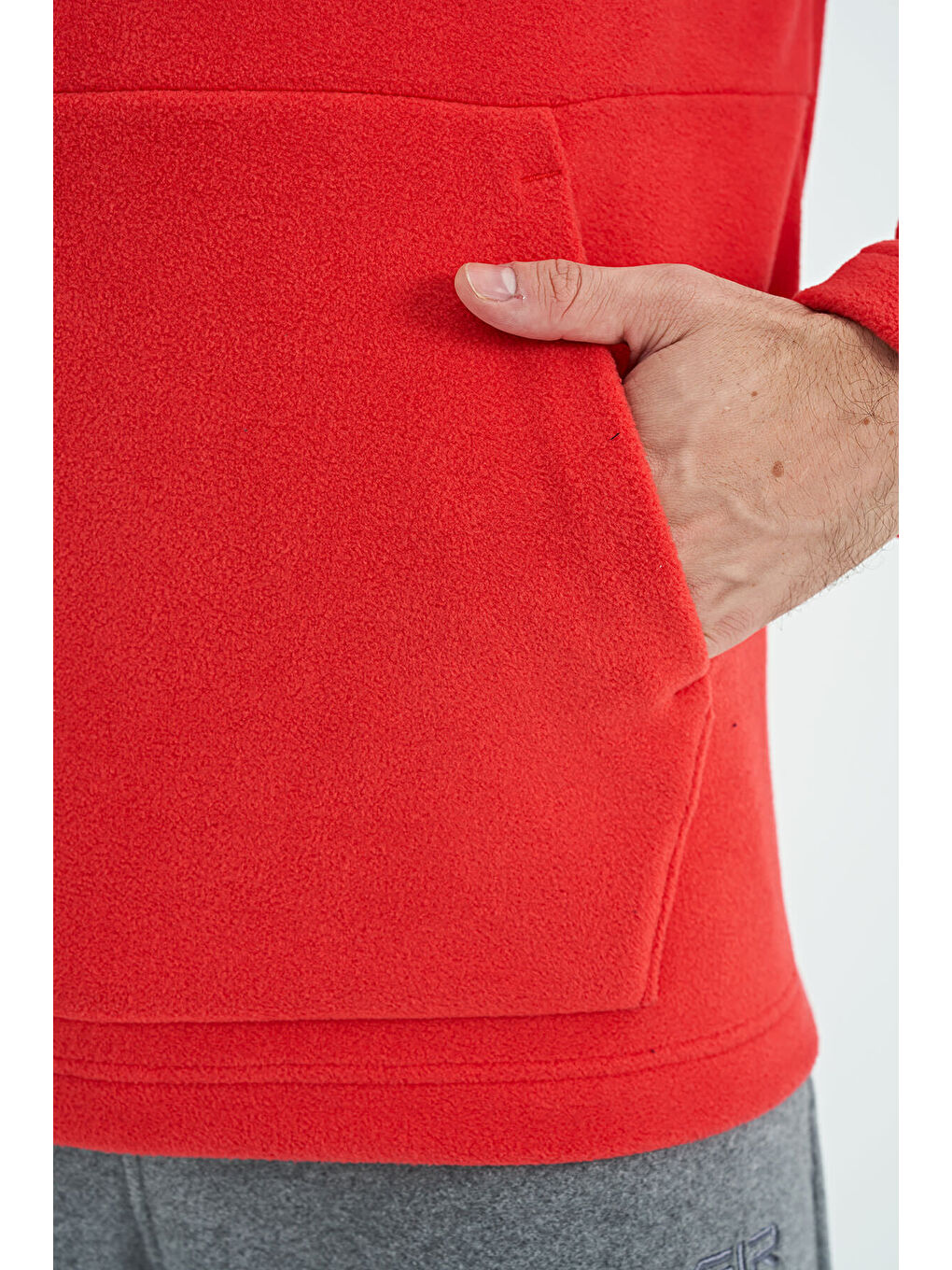 Kırmızı Hern Fiesta  Polar Erkek Hoodie - 88301-4