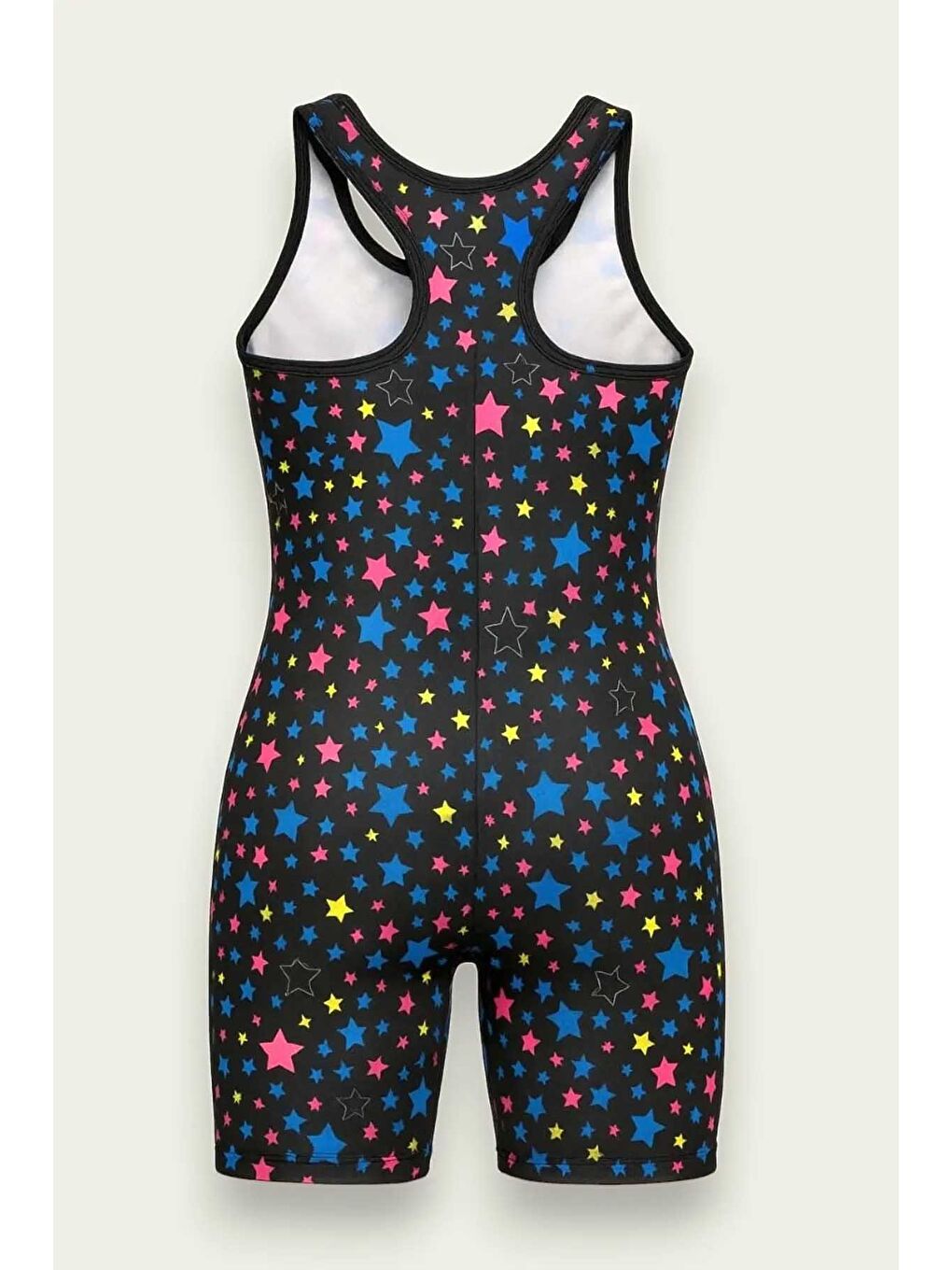 Siyah Yüzücü Şortlu Kız Çocuk Mayo ( Boneli )-1