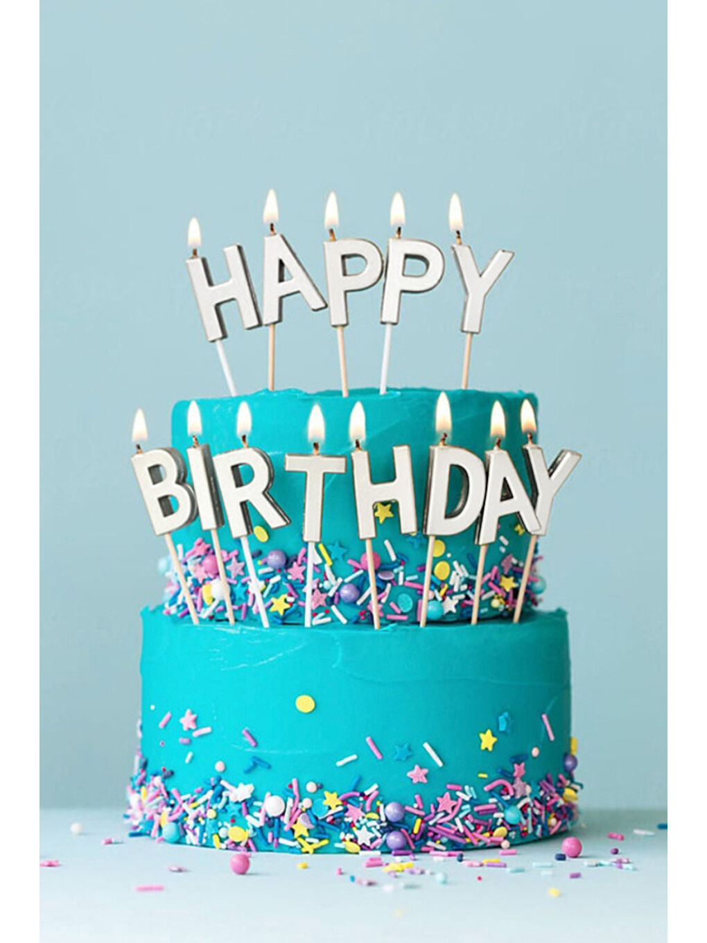 Gri Gümüş Happy Birthday Mum Set