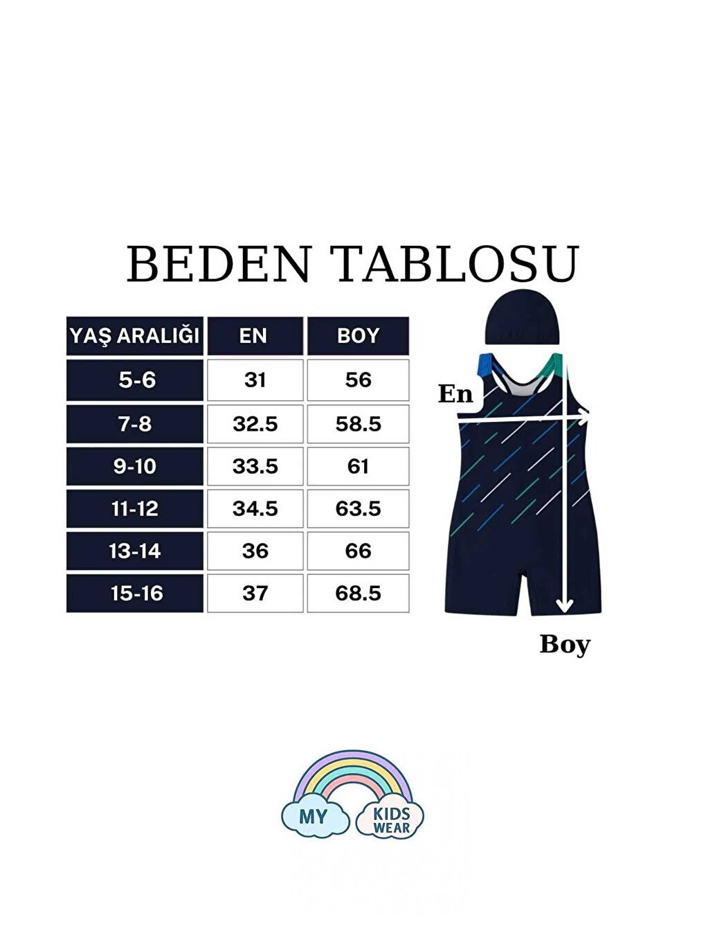 Lacivert Yüzücü Şortlu Kız Çocuk Mayo ( Boneli )-2