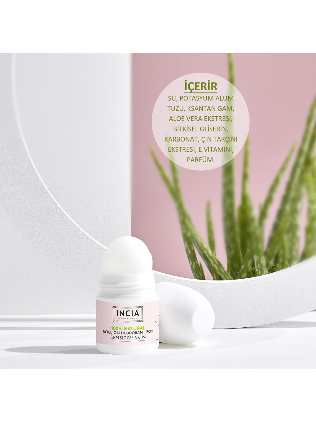 %100 Doğal Roll On Deodorant Hassas Ciltler İçin Ter Kokusu Önleyici Lekesiz 50 ml-2