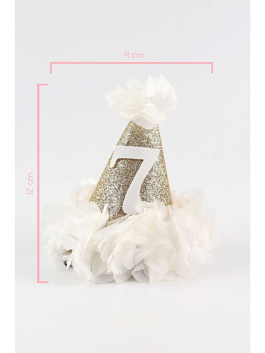 Beyaz 7 Yaş Huni Doğum Günü Klips Toka-2