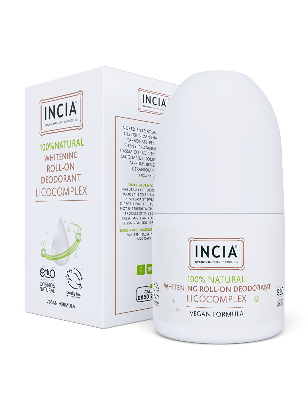 %100 Doğal Roll On Deodorant Beyazlatıcı Ter Kokusu Önleyici Lekesiz 50 ml-1