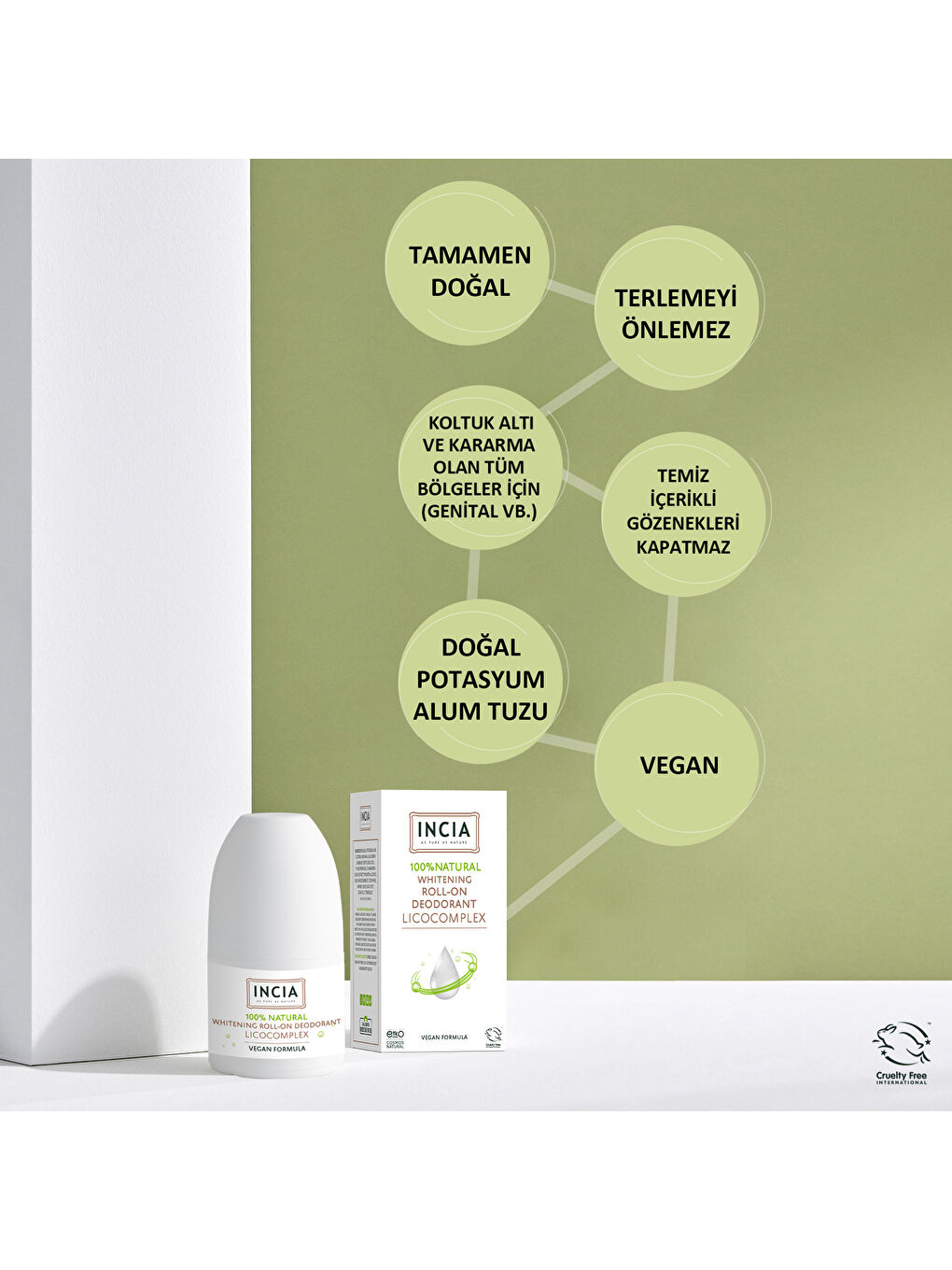 %100 Doğal Roll On Deodorant Beyazlatıcı Ter Kokusu Önleyici Lekesiz 50 ml-4