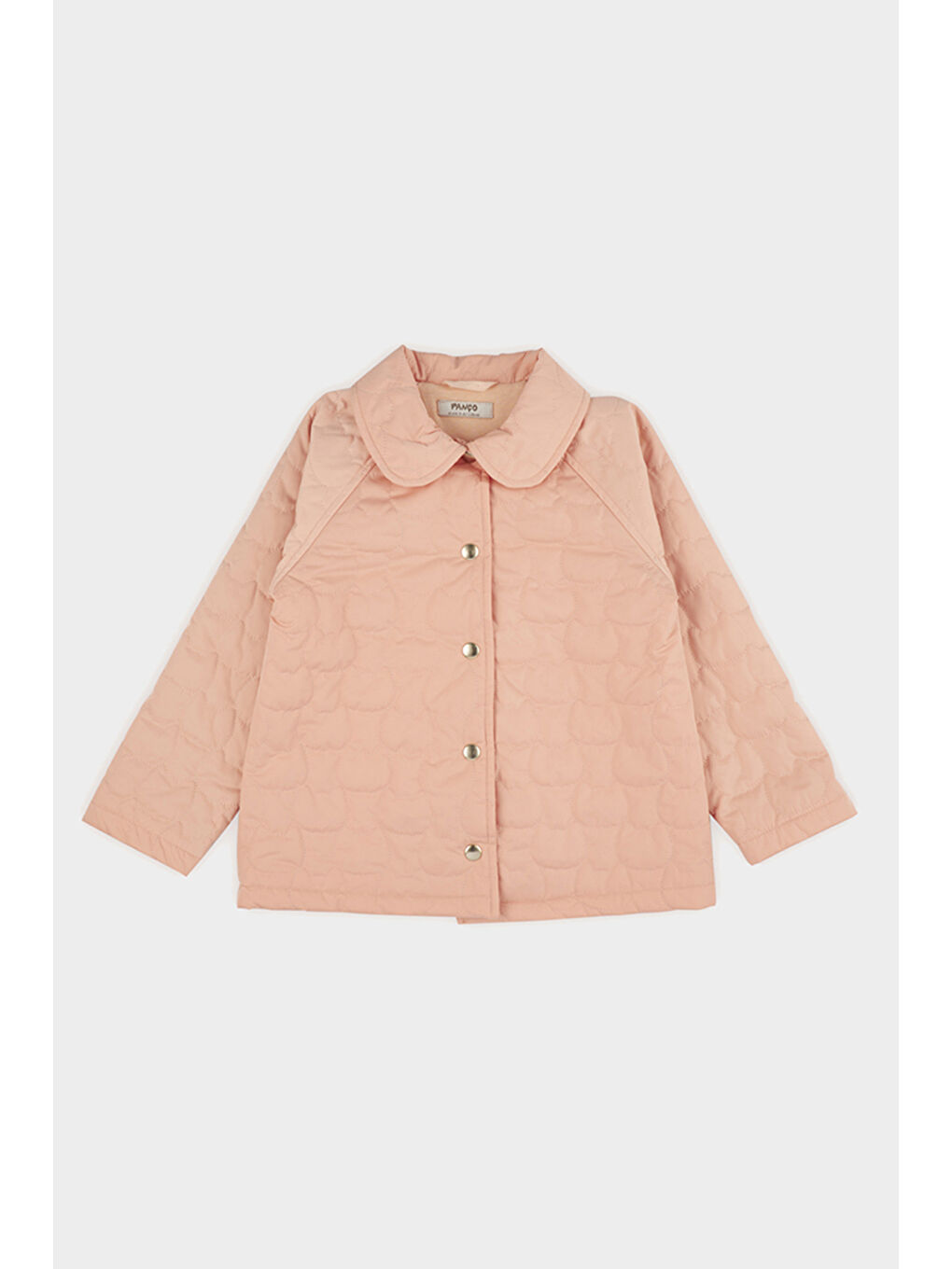 Pembe Kız Çocuk Kedi Kapitoneli Somon Ceket-2