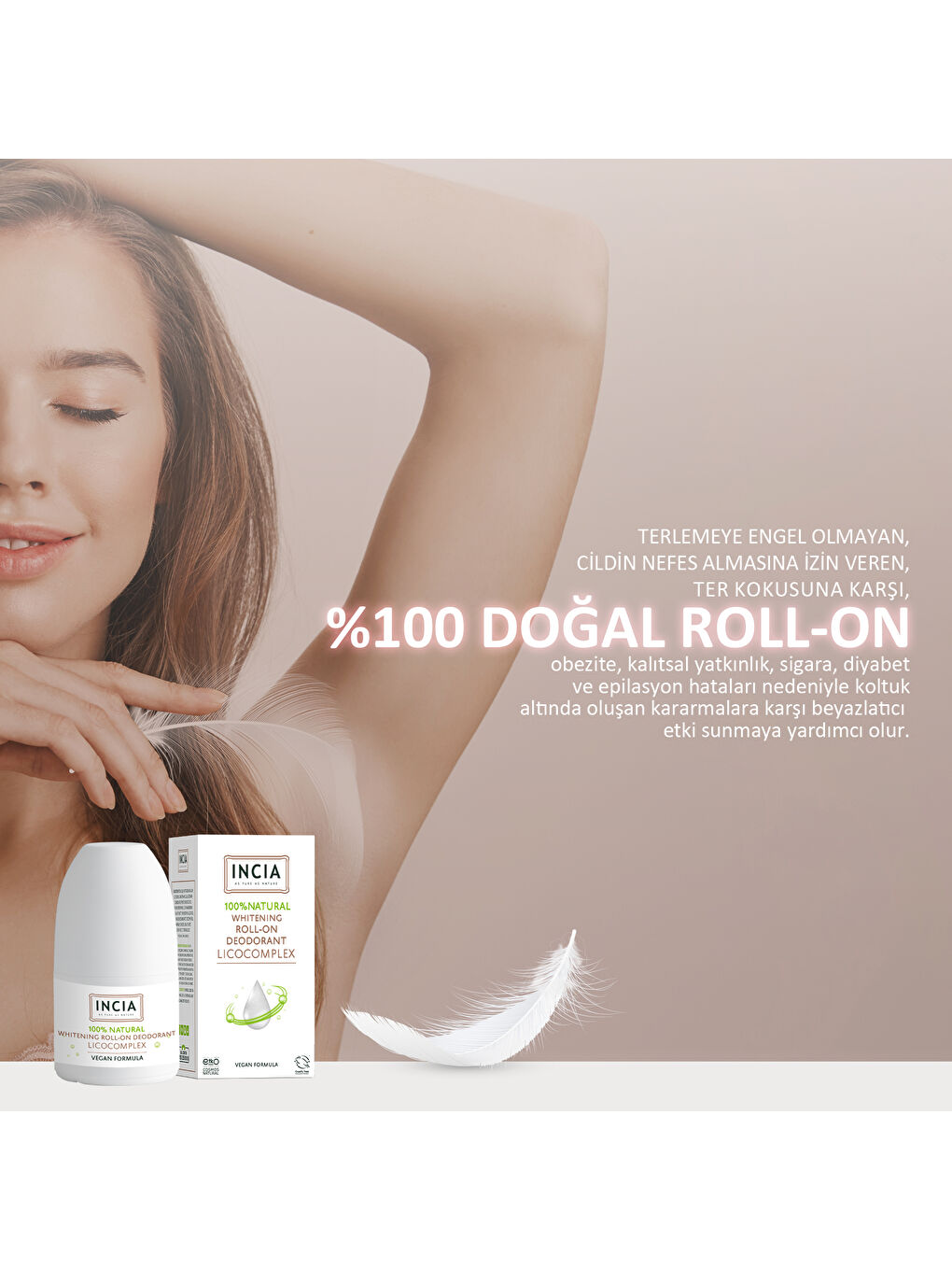 %100 Doğal Roll On Deodorant Beyazlatıcı Ter Kokusu Önleyici Lekesiz 50 ml-5