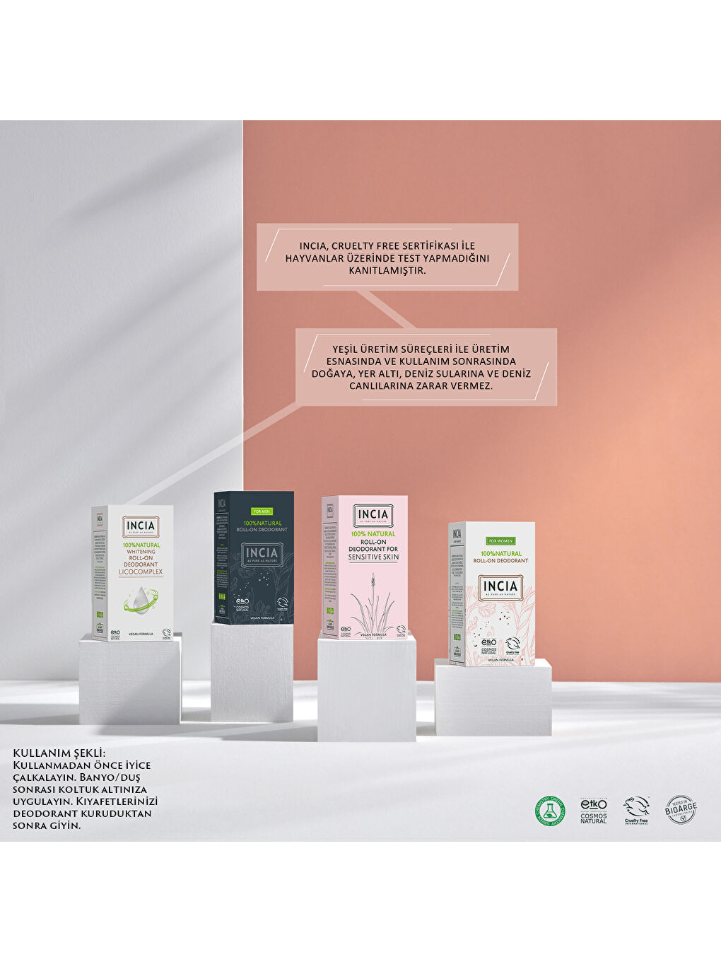 %100 Doğal Roll On Deodorant Beyazlatıcı Ter Kokusu Önleyici Lekesiz 50 ml-6