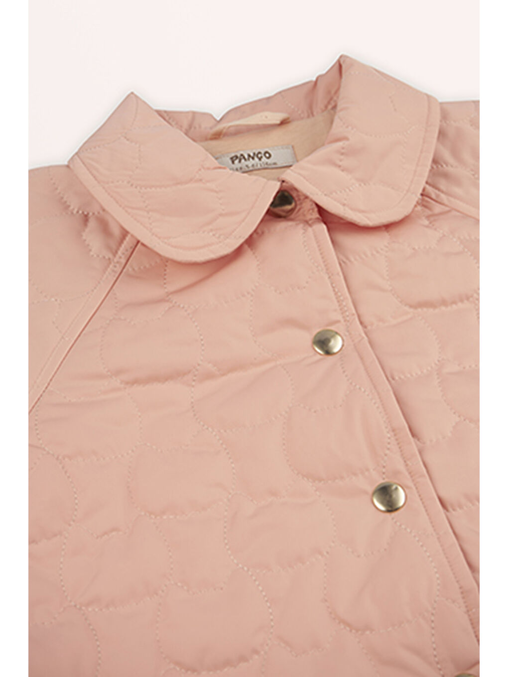 Pembe Kız Çocuk Kedi Kapitoneli Somon Ceket-4