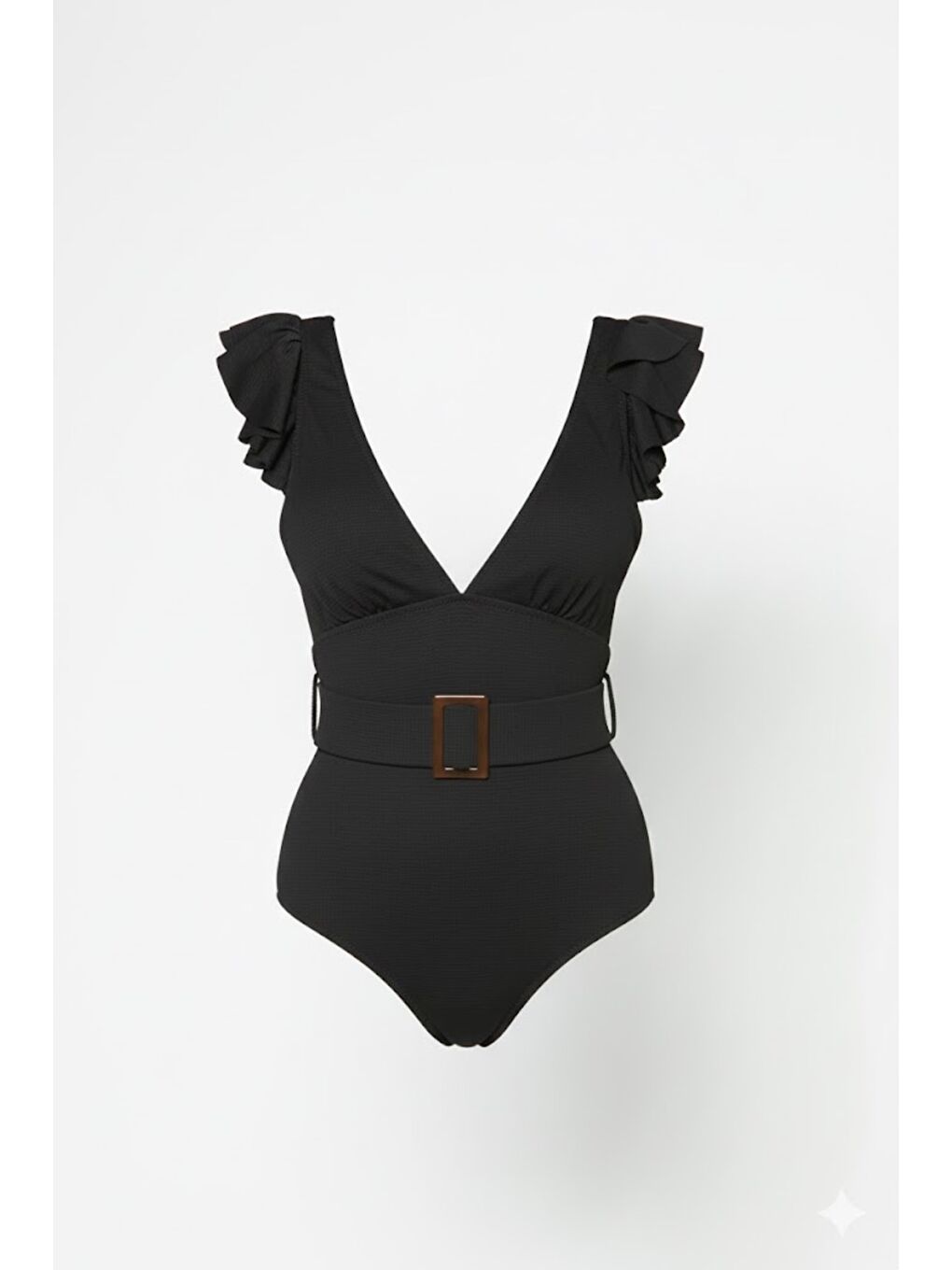 V Yaka Kemerli Mayo 7530 Siyah