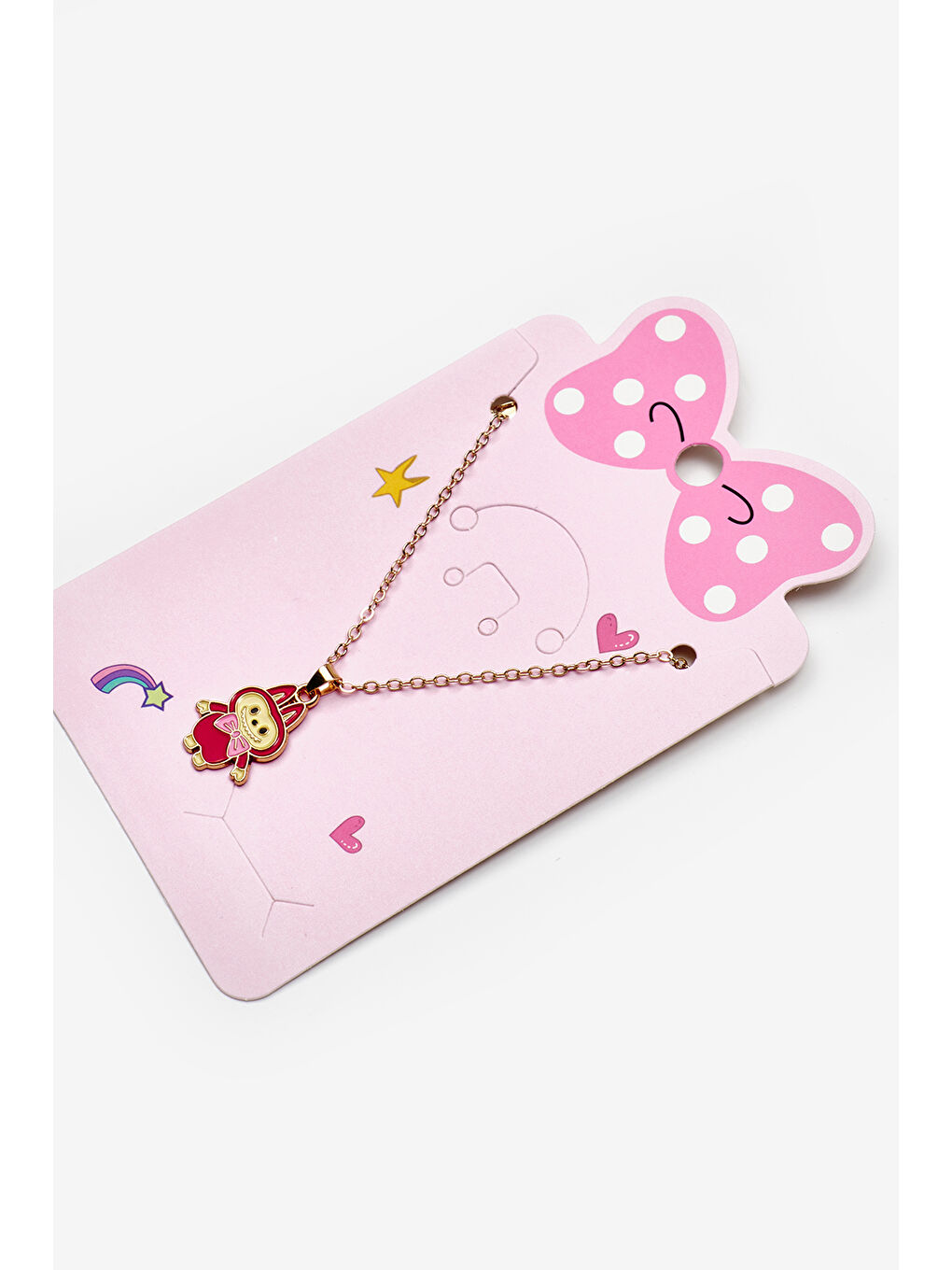 Kırmızı Oyuncak Figürlü Kız Çocuk Kolye-1