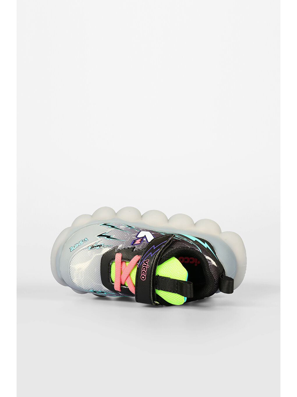 Flash Işıklı Erkek Okul Öncesi Siyah Spor Ayakkabı-3