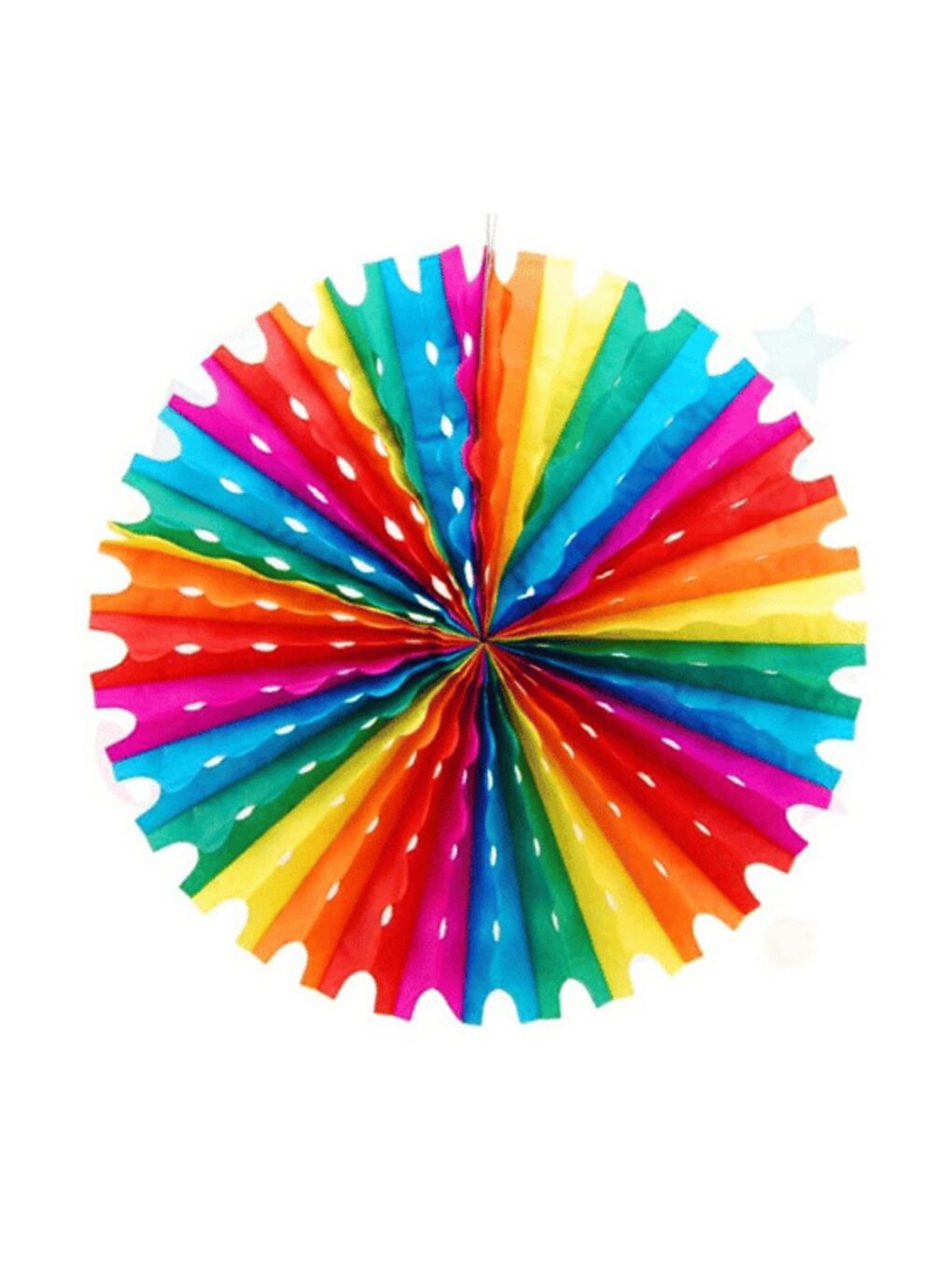 Karışık Çok Renkli Yuvarlak Yelpaze Parti Süsü
