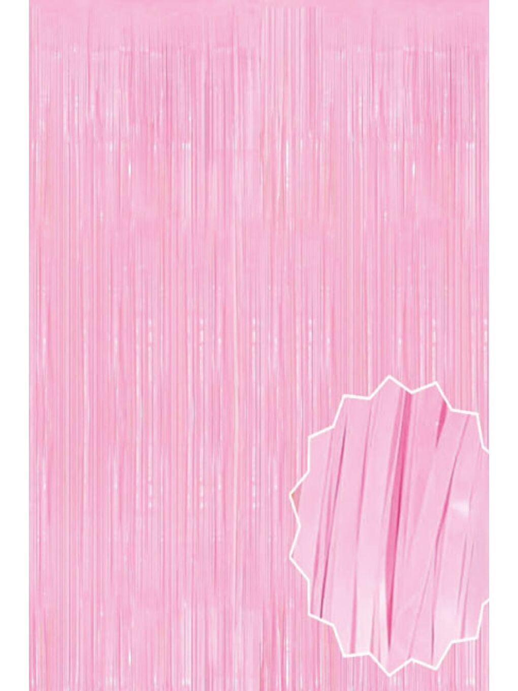 Pembe Saçak Perde Parti Süsü