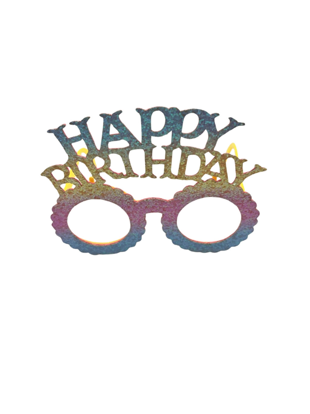 Karışık Çok Renkli Happy Birthday Yazılı Taç Ve Parti Gözlüğü-2