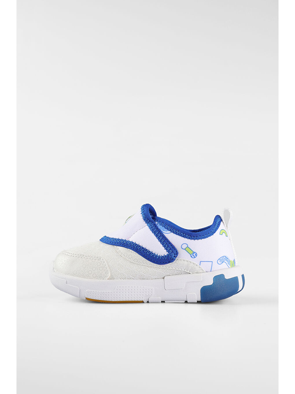 Sort Işıklı Erkek Okul Öncesi Beyaz/Saks Mavi Spor Ayakkabı-1