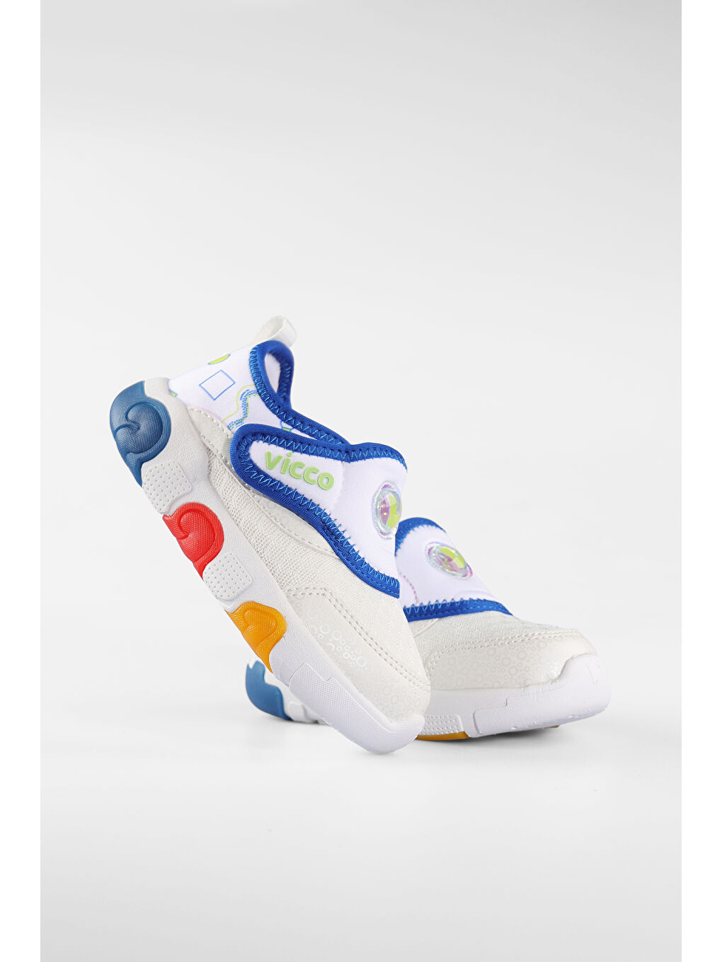 Sort Işıklı Erkek Okul Öncesi Beyaz/Saks Mavi Spor Ayakkabı-2