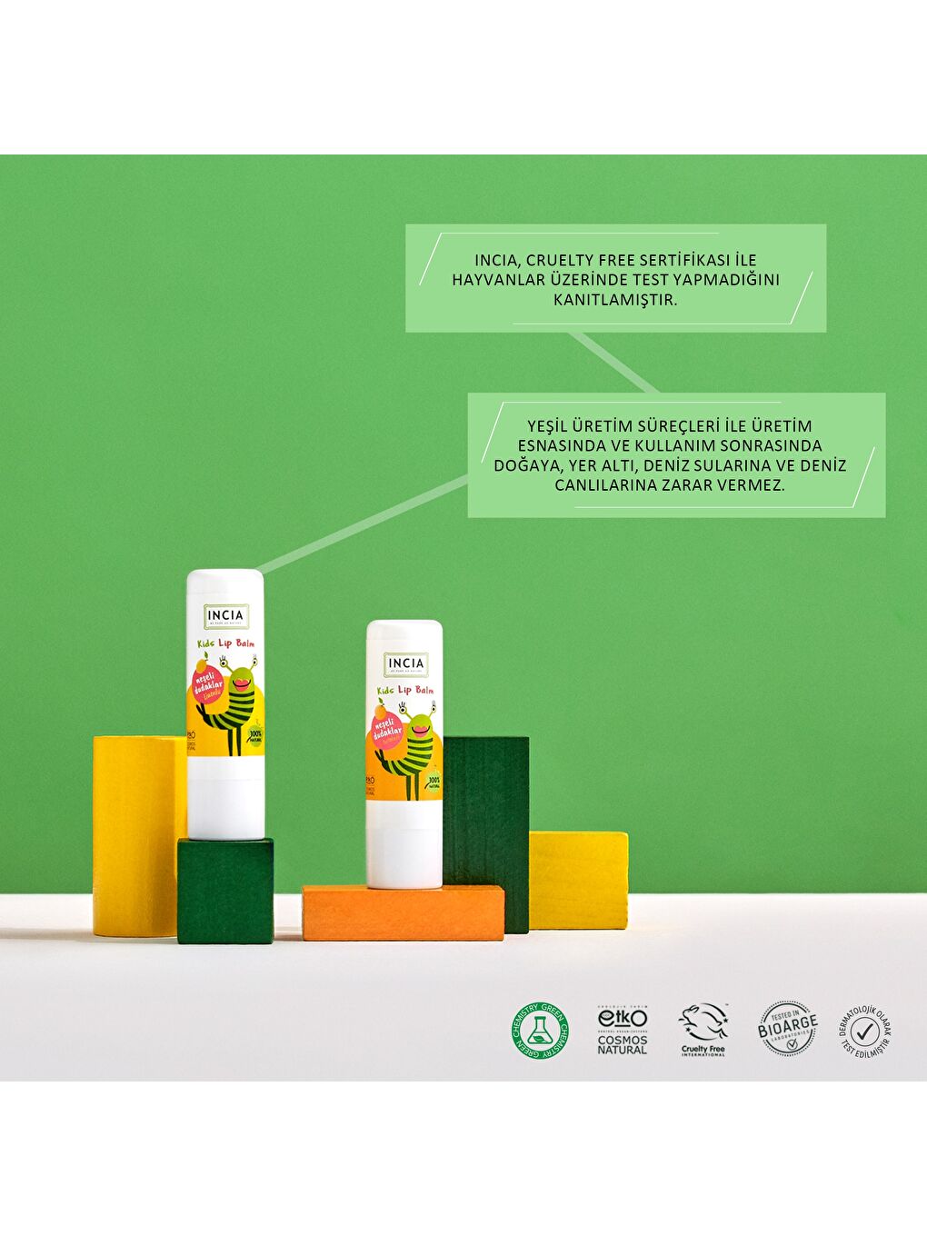 %100 Doğal Kids Dudak Besleyici Limonlu Bitkisel Nemlendirici Dudak Bakım Kremi 6 G-5