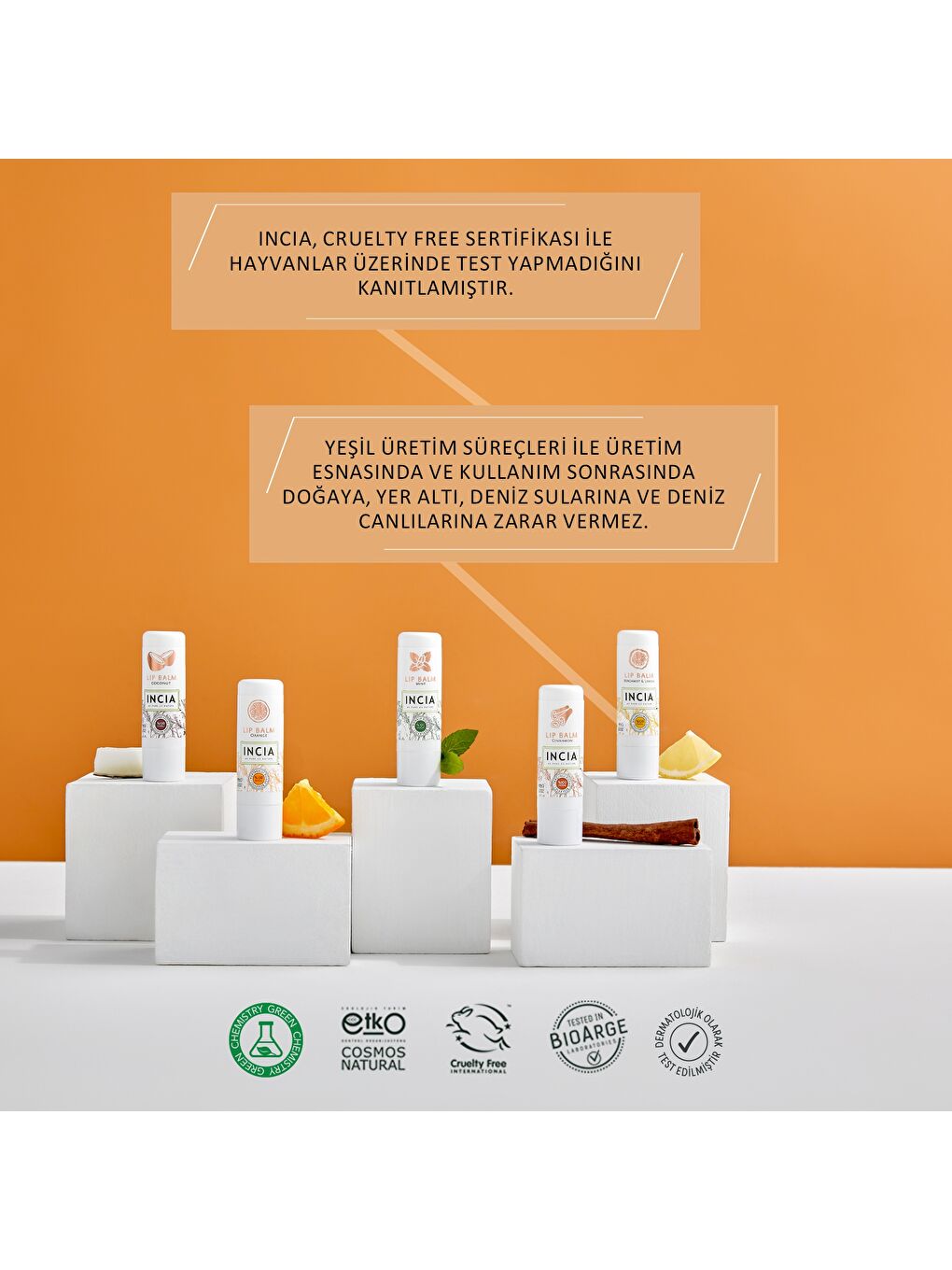 %100 Doğal Dudak Besleyici Bergamot & Limon Bitkisel Nemlendirici Dudak Bakım Kremi 6 G-5