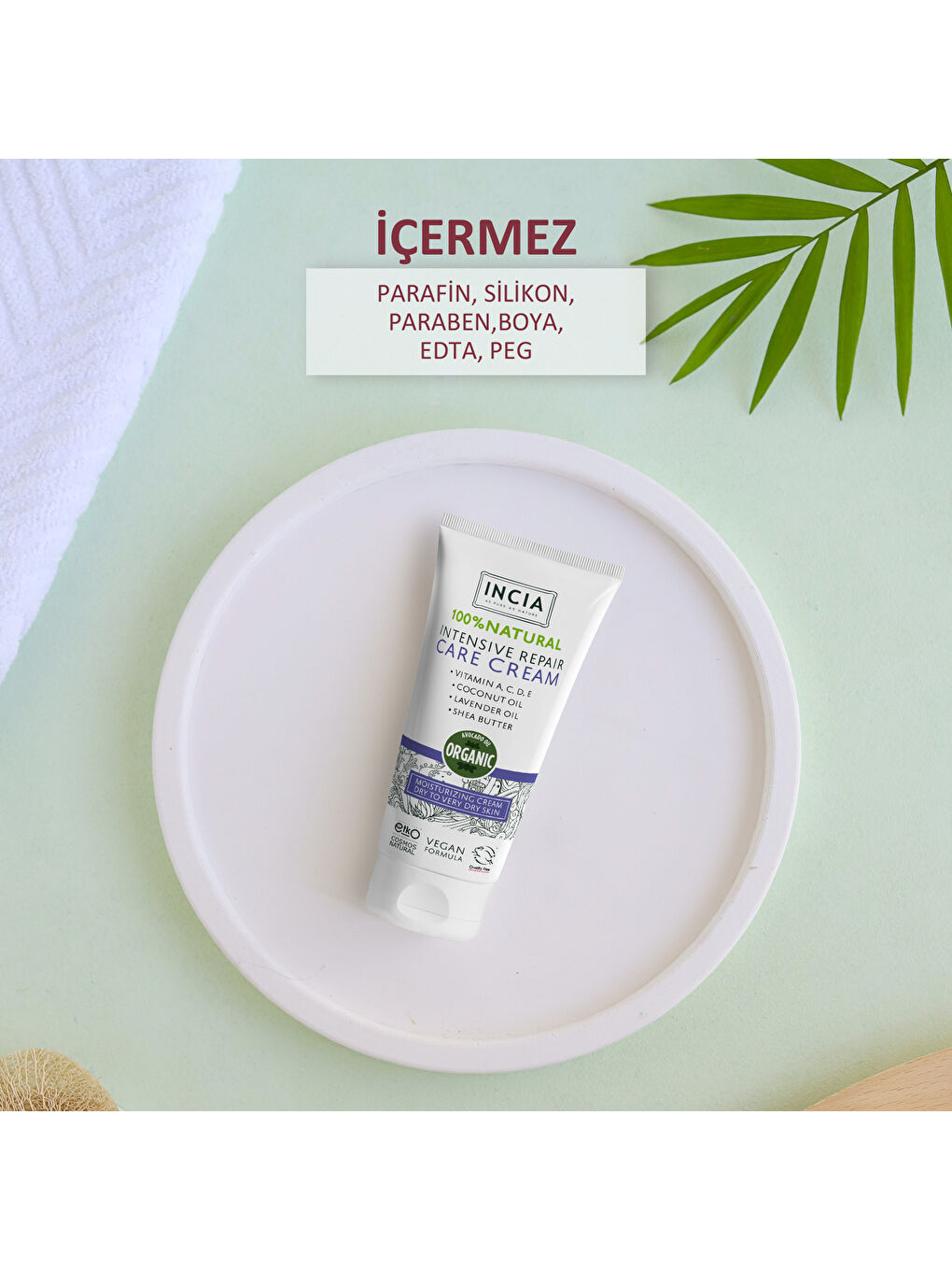 %100 Doğal Onarıcı Bakım Kremi Yoğun Nemlendirici Cilt Bakım Lavanta Avokado Shea Vegan 50 ml-2