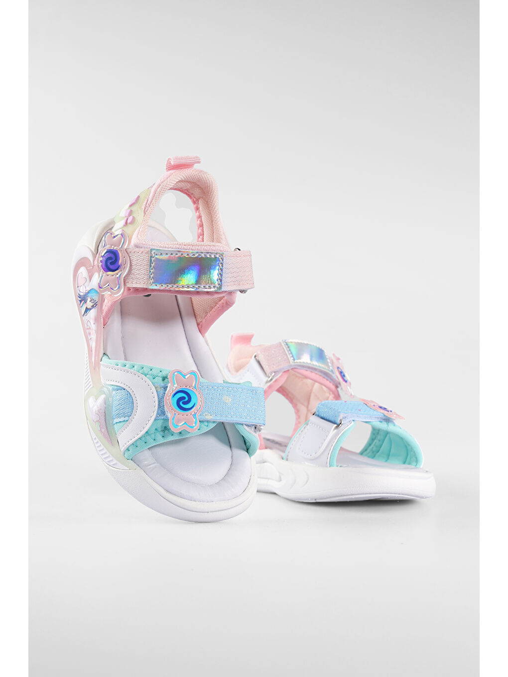 Pembe Arial Hafif Kız Bebek Pudra Sandalet