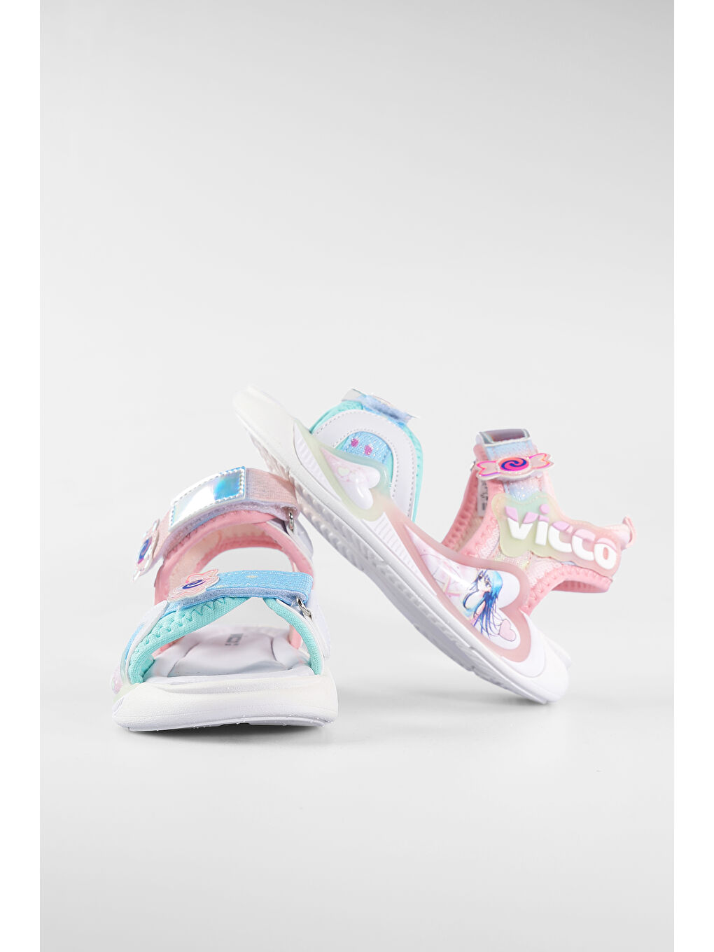 Pembe Arial Hafif Kız Bebek Pudra Sandalet-1