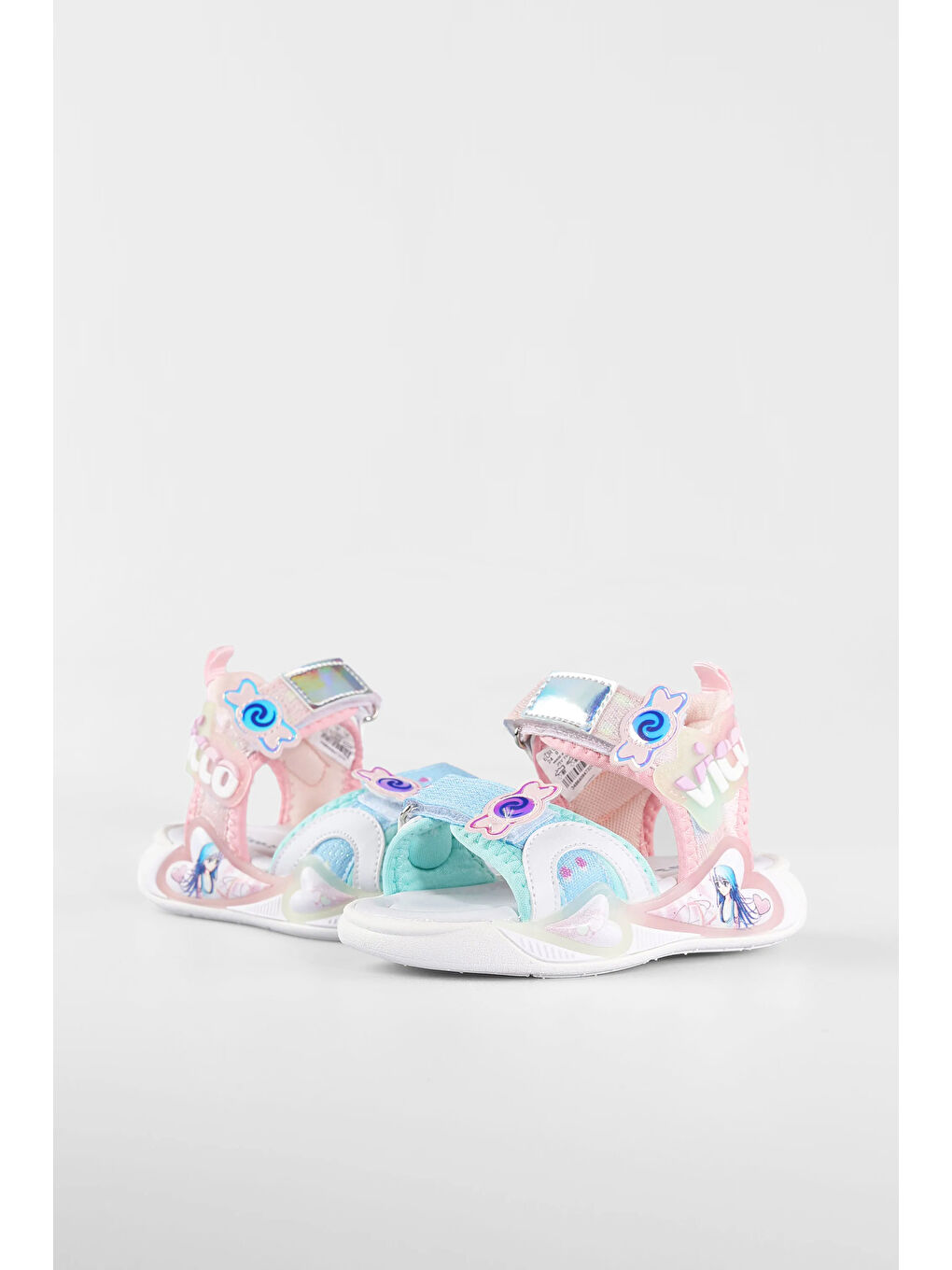 Pembe Arial Hafif Kız Bebek Pudra Sandalet-2