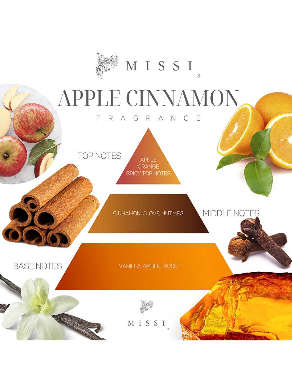 Ekru Yılbaşı 150 ml Çamağacı Seramik Taşlı Apple&Cinnamon Oda Kokusu-1