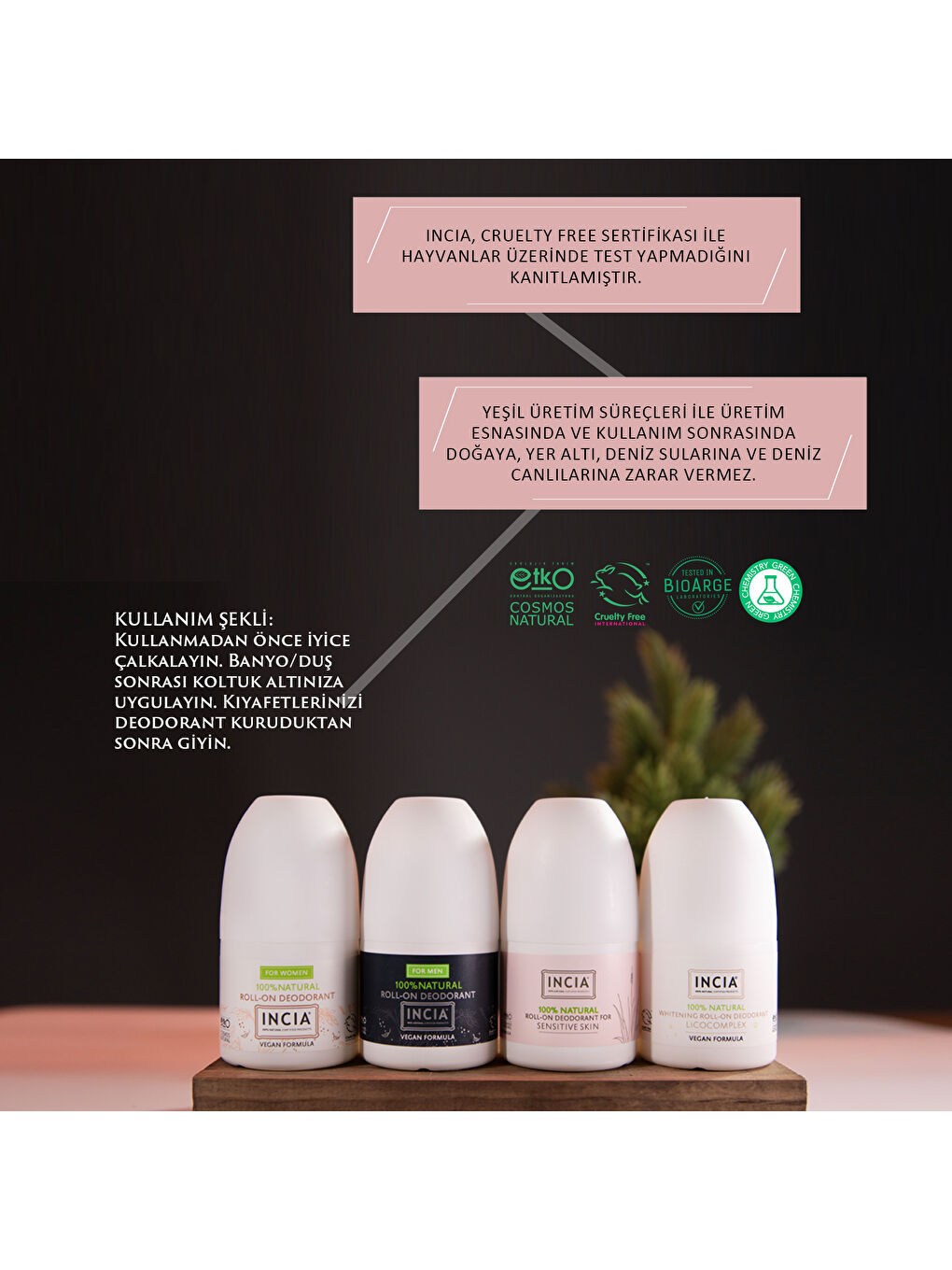 %100 Doğal Roll On Deodorant Erkekler İçin Ter Kokusu Önleyici Lekesiz 50 ml-7