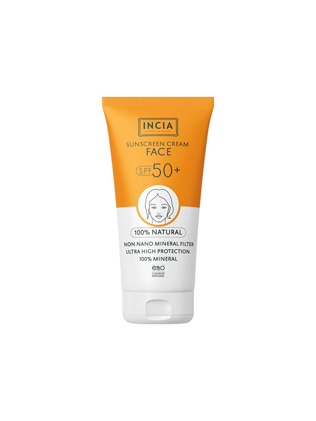 %100 Doğal Yüz Güneş Kremi Leke Karşıtı Mineral Filtreli Yüksek Koruma SPF 50+ UVA UVB 50 ml-6