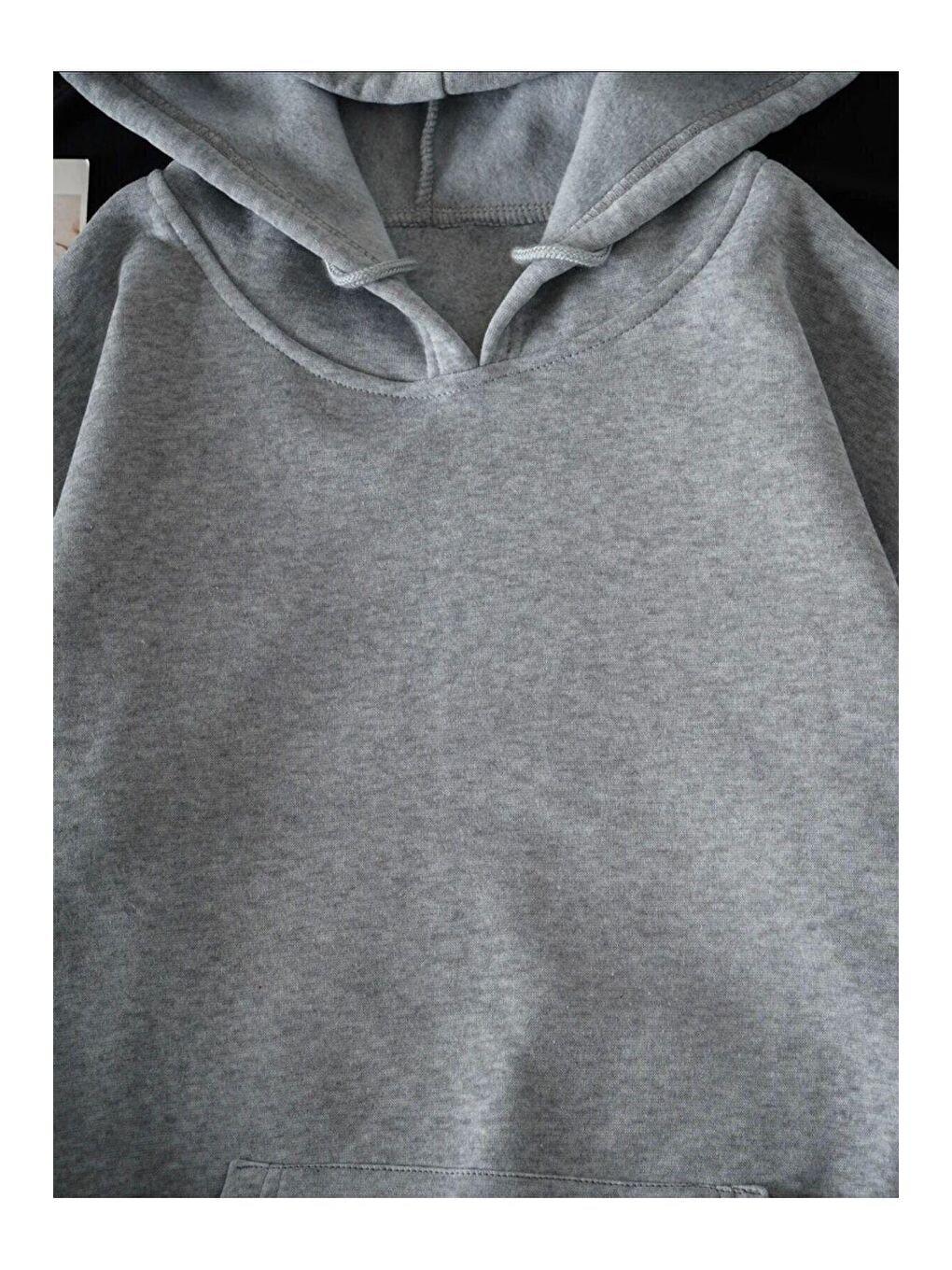 Trendseninle Gri Kapüşonlu Sweatshirt - 3