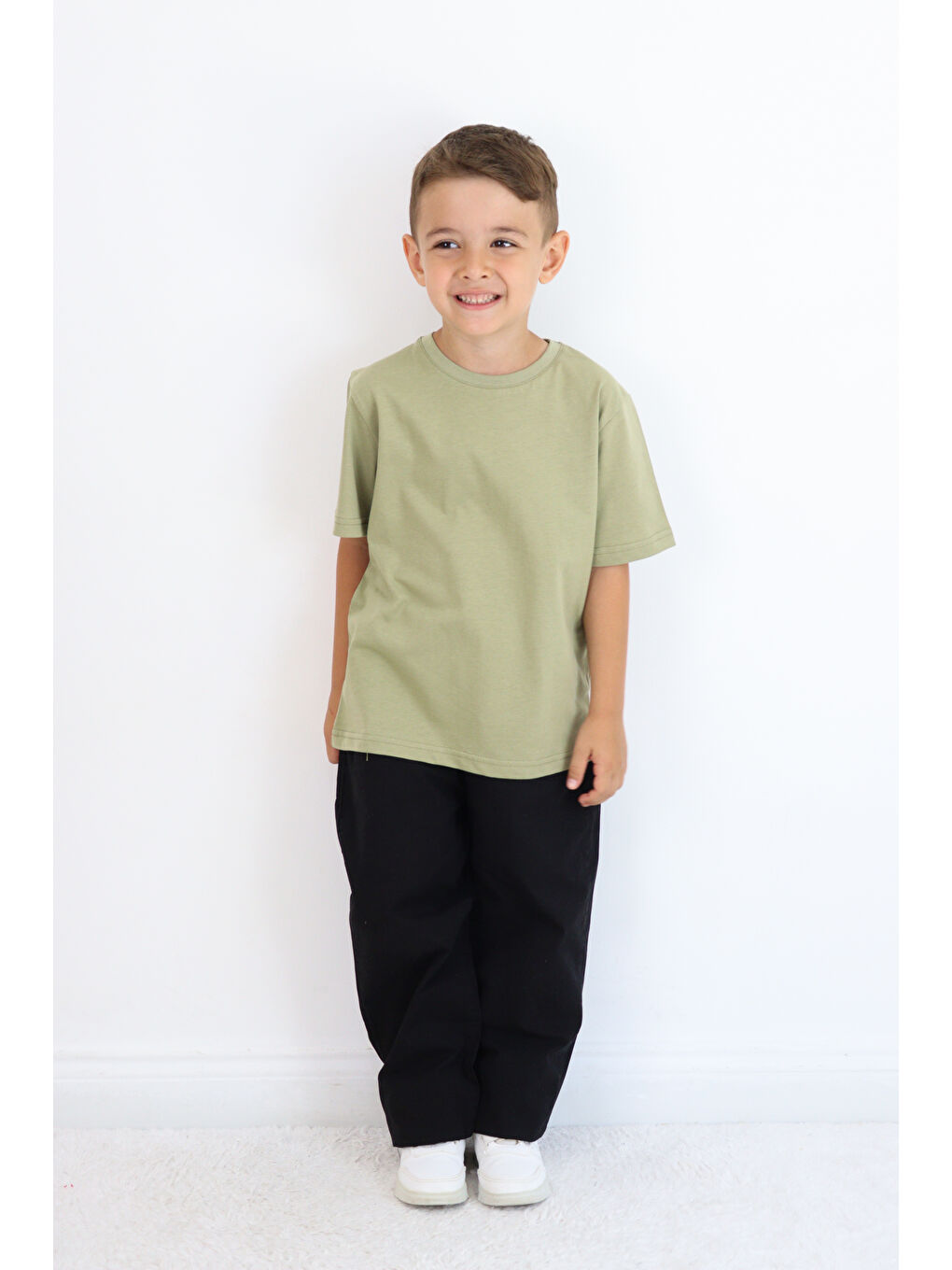 Yeşil Unisex Basic Baskısız Tişört