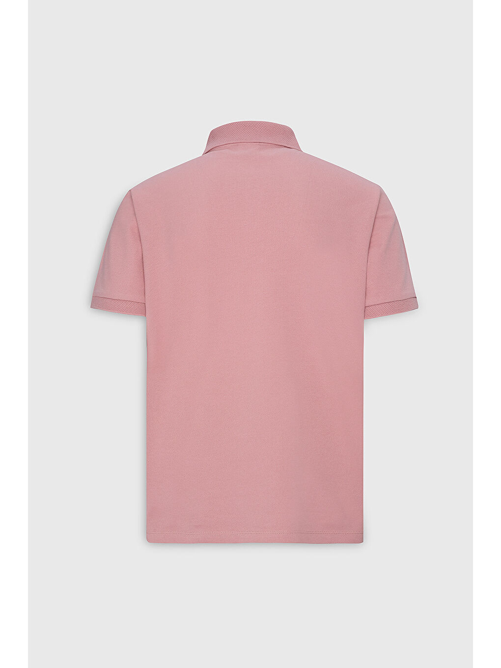 Pembe Erkek Gül Kurusu Slim Fit Dar Kesim Polo Yaka %100 Pamuk Kısa Kollu Tişört-11