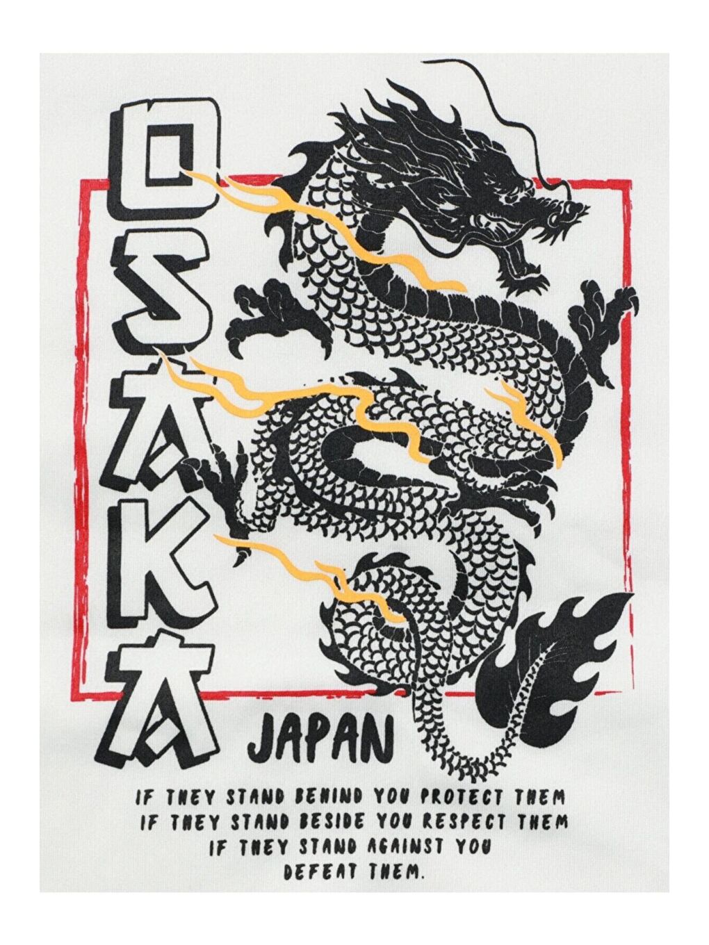 Beyaz Unisex Kapüşonlu BEYAZ Oversize Sweatshirt Baskılı Osaka-2