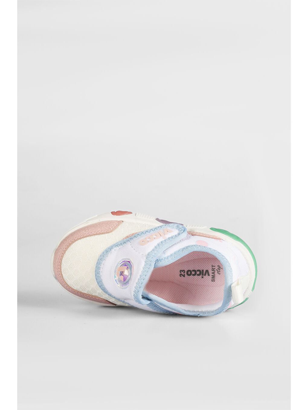 Sort Işıklı Kız Okul Öncesi Beyaz Spor Ayakkabı-2