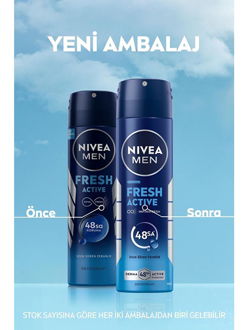 Men Erkek Sprey Deodorant Fresh Active 48 Saat Deodorant Koruması 150 ml-1