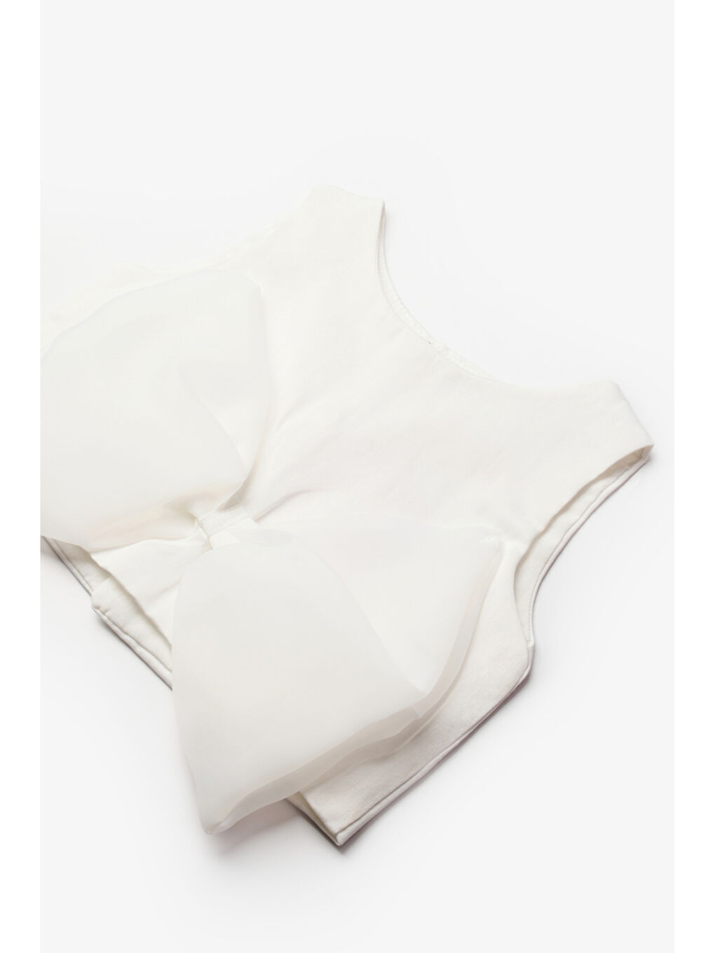 Ekru Fiyonk Detaylı Kız Çocuk Crop-2