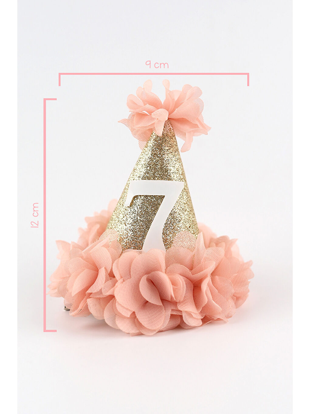 Pembe Pudra 7 Yaş Huni Doğum Günü Klips Toka-2