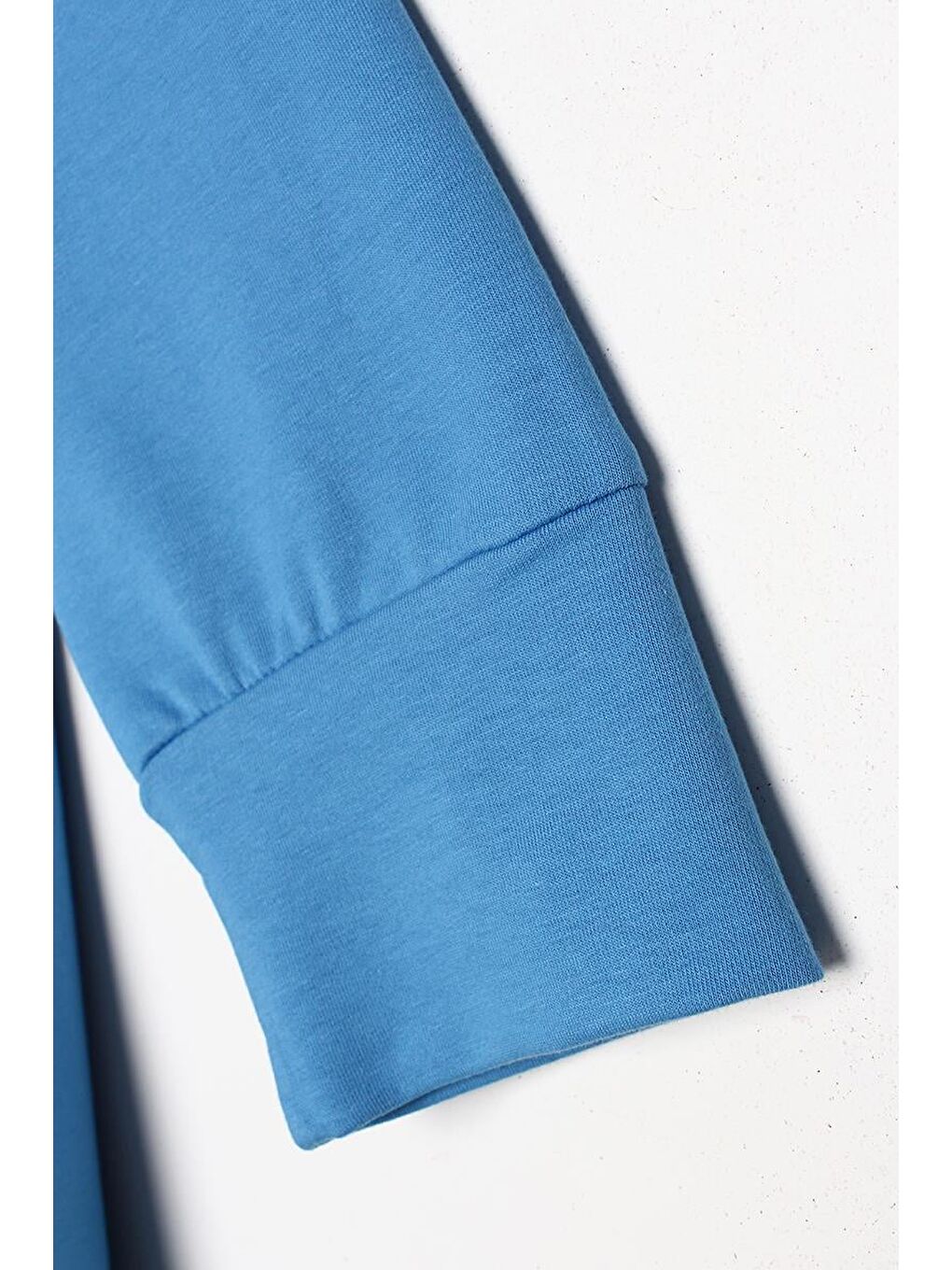 Mavi Saks Basic Kapüşonlu Örme Pamuklu Elbise-5