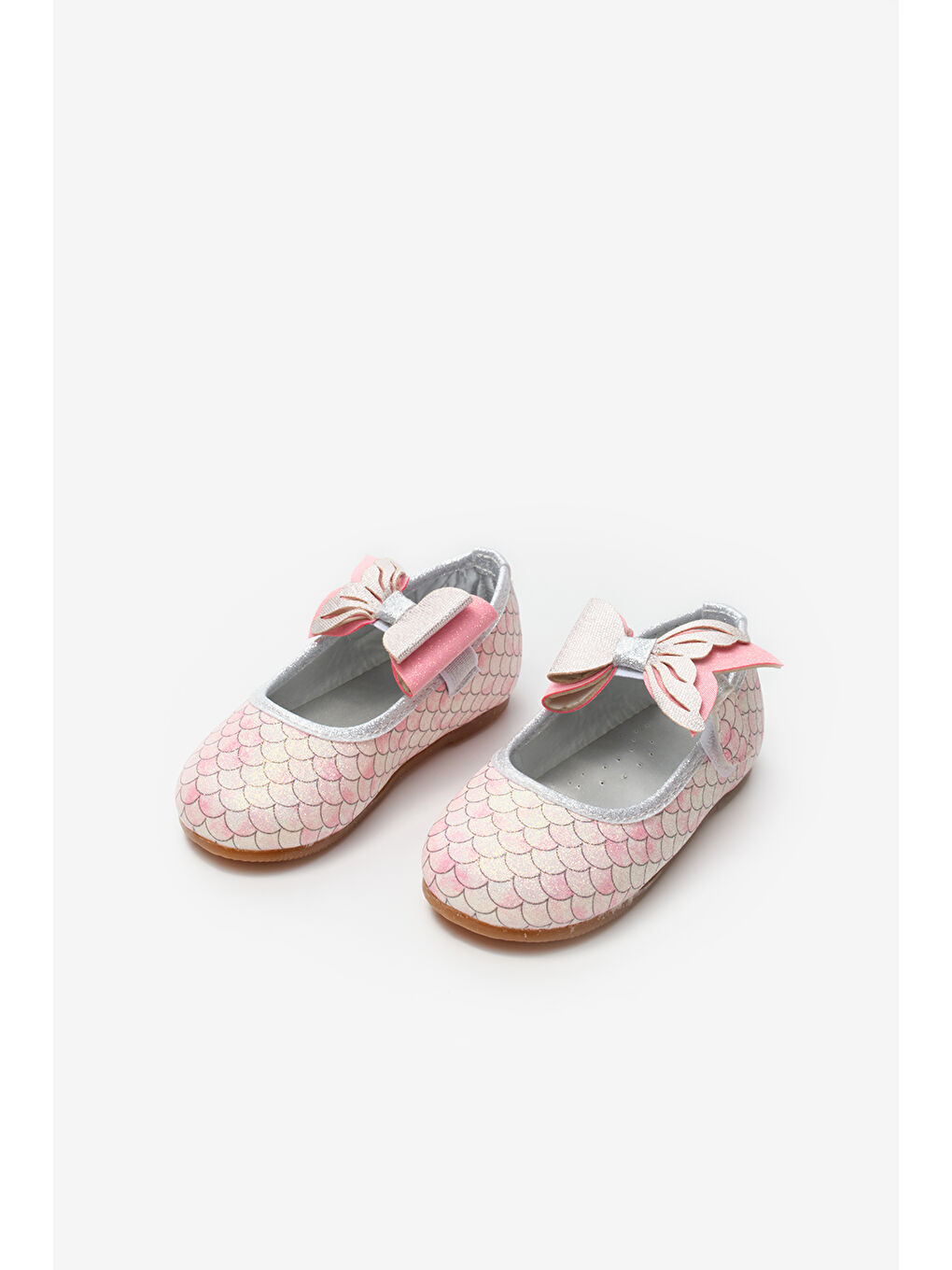 Pembe Deniz Kızı Desenli Kız Çocuk Babet Ayakkabı