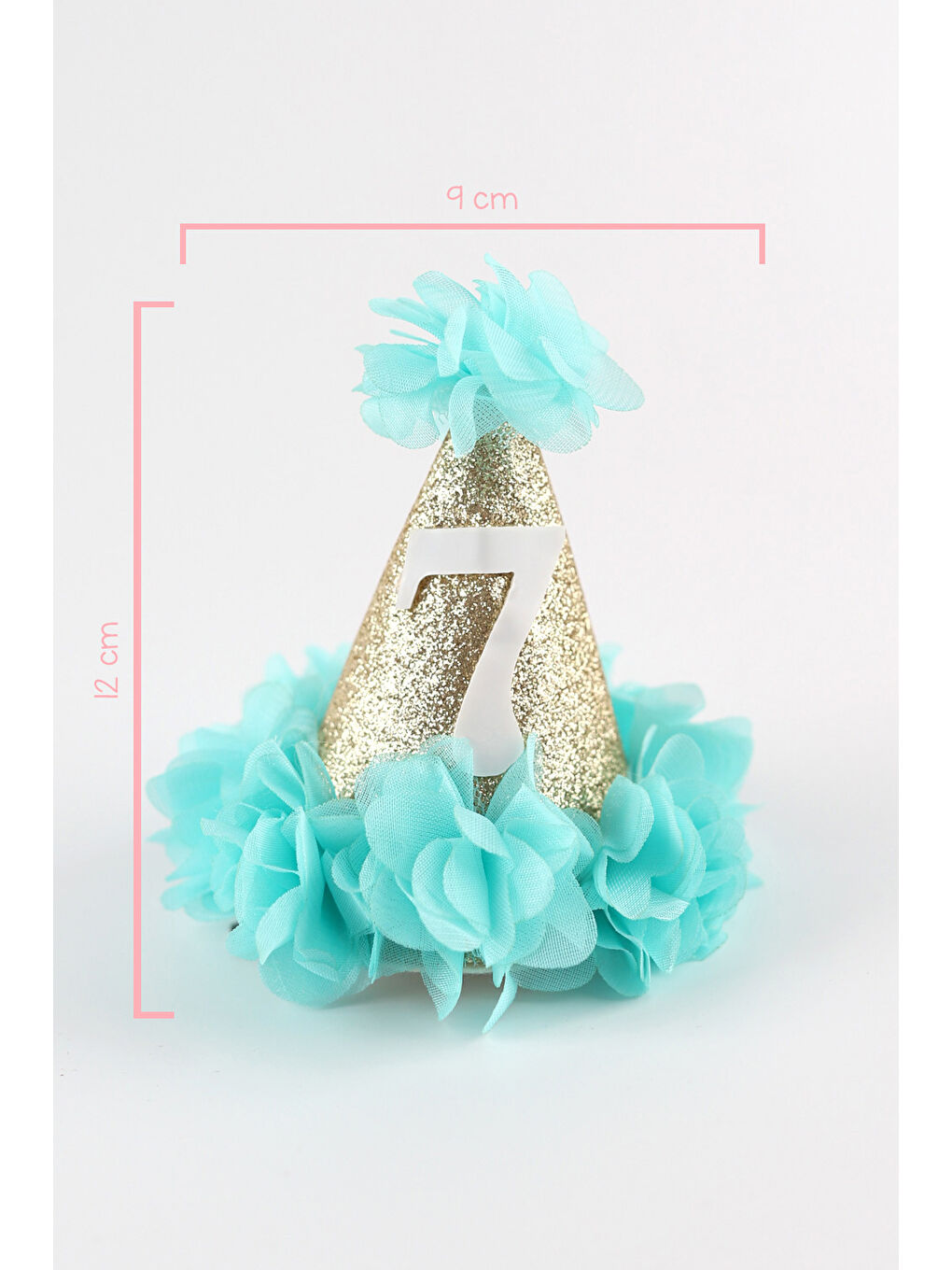 Yeşil Mint 7 Yaş Huni Doğum Günü Klips Toka-2