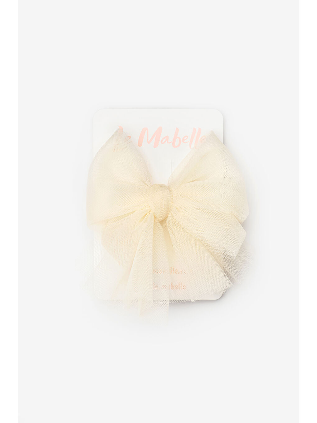 Bej Tül Fiyonk Kız Çocuk Klips Toka